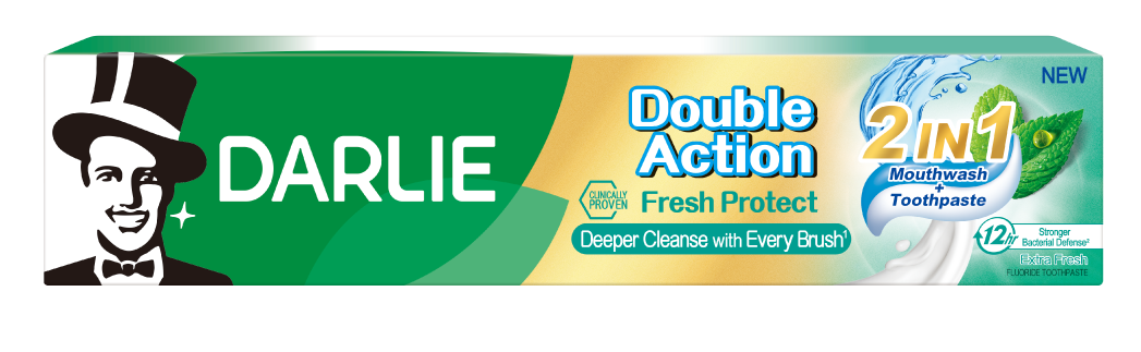 Darlie Double Action Fresh Protect 2 IN 1 Mouthwash + Toothpaste
