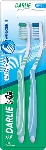 好来弹力深洁牙刷（软毛/超软毛）（原黑人牙膏）